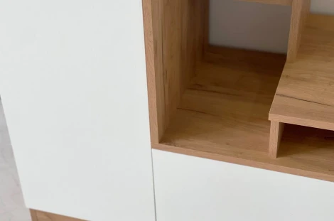 Мини-стенка Токио, цвет дуб крафт золотой/белое дерево Mebelson (арт.CTV-010.2563)