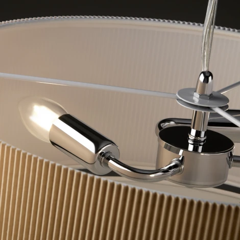 Подвесной светильник Freya Pleating FR5434PL-03BG (220V, на тросе, круглые)