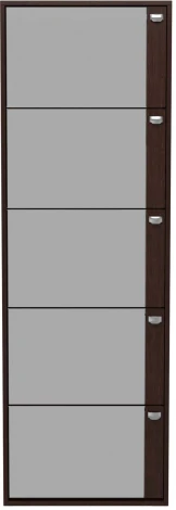 Обувница Leset Эдит 5S (ЛДСП,ПВХ,Зеркало/Венге) арт.2500000205149