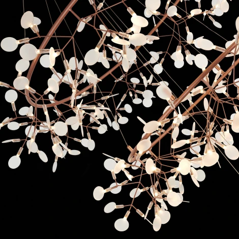 Подвесная люстра светодиодная Rafina SL379.203.486 (220V, на тросе, лепестки, кольцо)