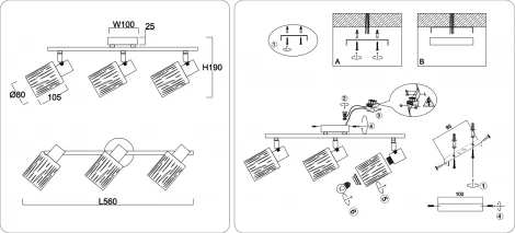 Спот на штанге Ambrella TRADITIONAL TR8665 (220V)
