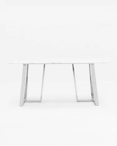 Стол обеденный Stool Group Даллас 160*90 белый стеклянный УТ000002668