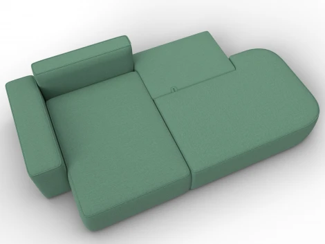 Диван угловой Лига-065 БП угол левый (ДСП,Рогожка/Зеленый) Лига Диванов 134787L