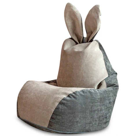Кресло мешок Dreambag Зайчик Серый (Классический) 19192