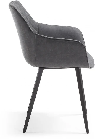 Обеденный стул La Forma (ex Julia Grup) Amira (Серый/ Пена,Фанера,Сталь)