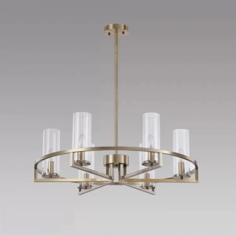 Потолочная люстра на штанге iLamp Evolution 6806-6 QGD (220V, круглые)