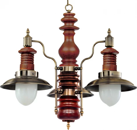 Подвесная люстра N-Light 846 846-03-02 красное дерево+бронза