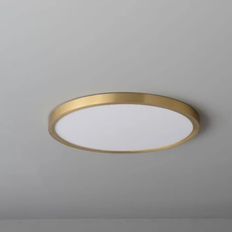 Потолочный светильник круглый Belfast Glenmore 8088-4H BR Латунь / Акрил (LED, 220V, круглые)