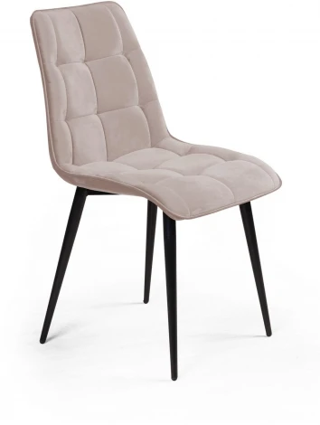 Стул UNO soft, бархат пепельно-серый 25 / чёрный конус Top Concept soft 77589