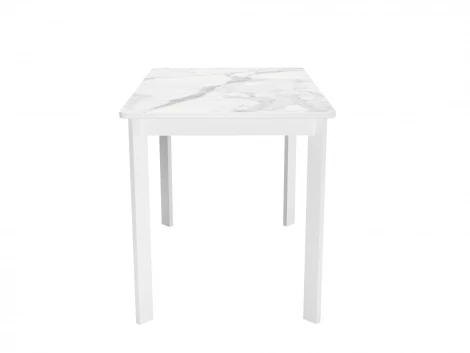 Стол DikLine LK110 Керамика Белый мрамор/подстолье белое/опоры белые арт.00-00073630