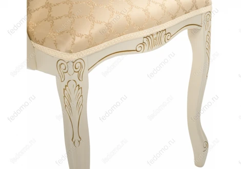 Кресло Woodville Лауро патина золото / бежевый тесьма 11 371811