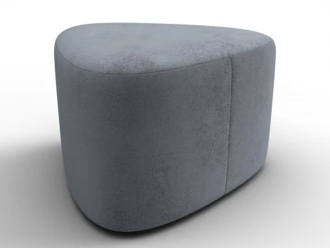 Пуф 004 (ДСП,Фанера/Пластик/Велюр/Серый) Лига Диванов 132365