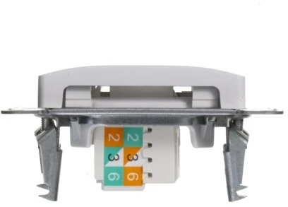 Розетка встраиваемая телефонная RJ-11 + Ethernet RJ-45 (белый) Systeme Electric Glossa GSL000185