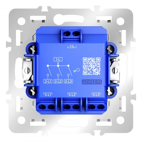 Механизм выключателя трехклавишного 10А Voltum S70 VLS0301M