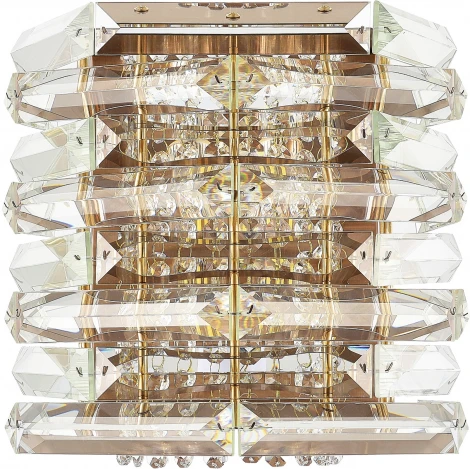 Бра ST Luce Strozzi SL6137.201.02 медь/прозрачный E14 2*40W (220V)