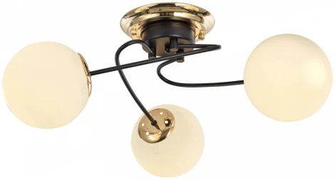 Потолочная люстра Arte Milano Neapolis-76408 276408/3 BK/GD (220V, шар)