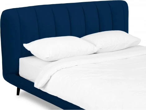Кровать Amsterdam ОГОГО (арт.665387), (Велюр/Синий)
