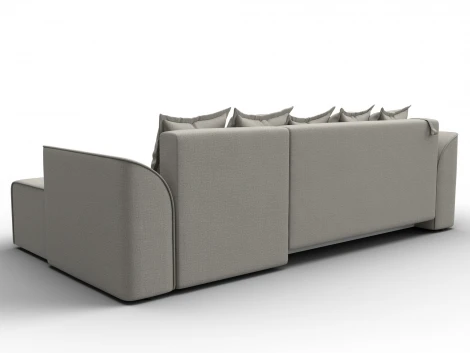 Диван угловой Лига-113 угол правый (ДСП,Рогожка/Бежевый) Лига Диванов 136702