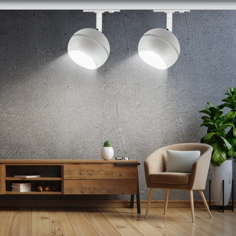 Трековый светильник ЭРА TR47 - GX53 WH (220V, шар)