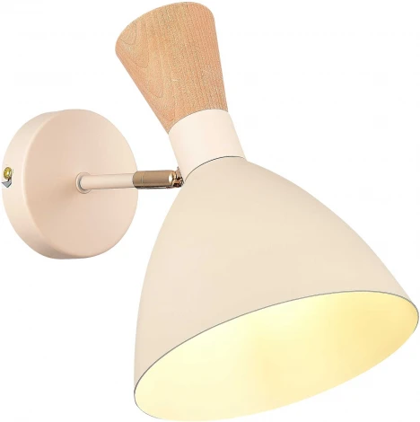 Бра Evoluce SLE1256 SLE1256-501-01 Бежевый/Бежевый, Светлое дерево, Золотистый E14 1*40W (220V)