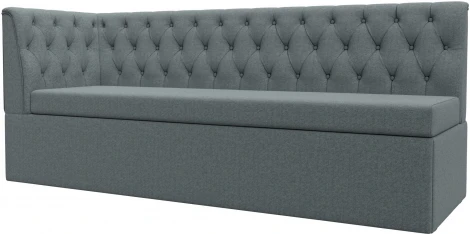 Диван кухонный Маркиз с углом слева (Серый/Рогожка) Лига Диванов арт.122442L