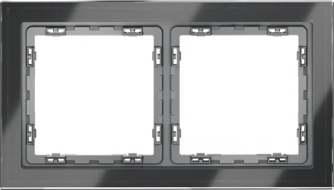 Рамка на 2 поста (графит, стекло) Voltum S70 VLS110207