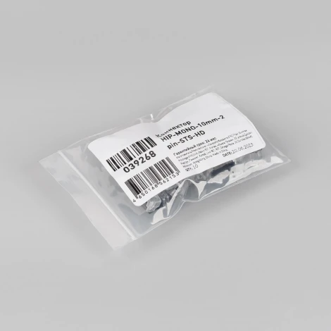 Коннектор HIP-MONO-10mm-2pin-STS-HD (Arlight, Лента-Лента) 039268