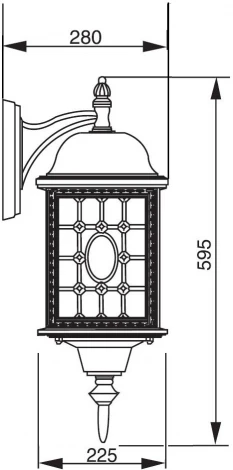 Настенный фонарь уличный IP44 Oasis Light LONDON L 64802L cover R (220V, фонарь)
