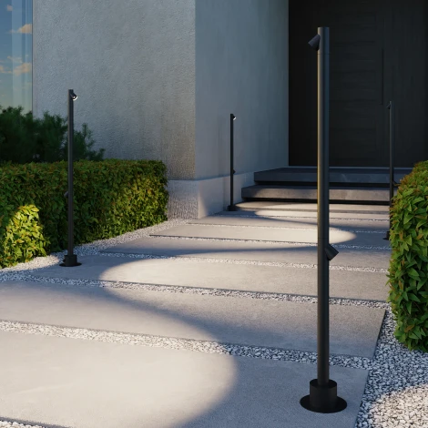 Наземный светильник Elektrostandard Rone 35175/F черный (LED, 220V, круглые, IP65)