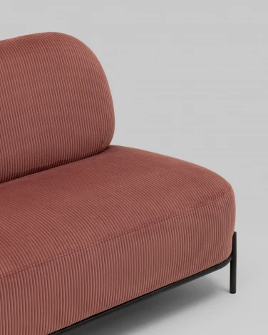 Диван Стоун велюр рельефный коралловый Stool Group арт.УТ000040008