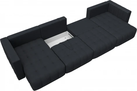 Диван П-образный Лига-052 НПБ Лонг Лига Диванов (Замша) арт.128857