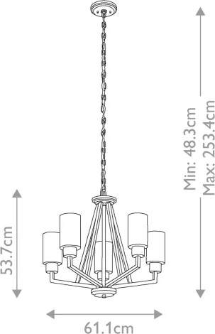 Подвесная люстра Kichler KL-DERYN5-NBR (220V, на цепи)