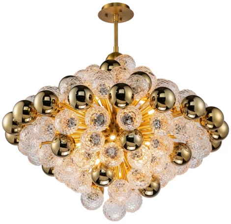 Потолочная люстра на штанге iLamp Rockfeller 100D-18 MBR (220V, шарики)