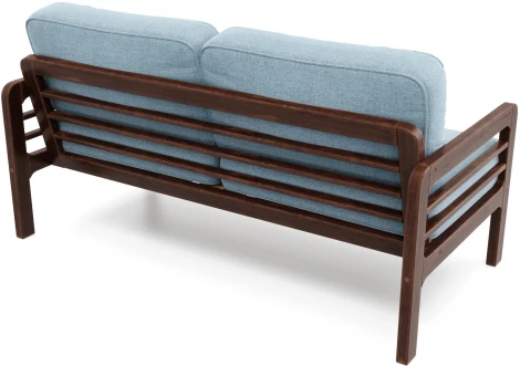 Диван Arsko прямой Бергер Б орех рогожка голубая