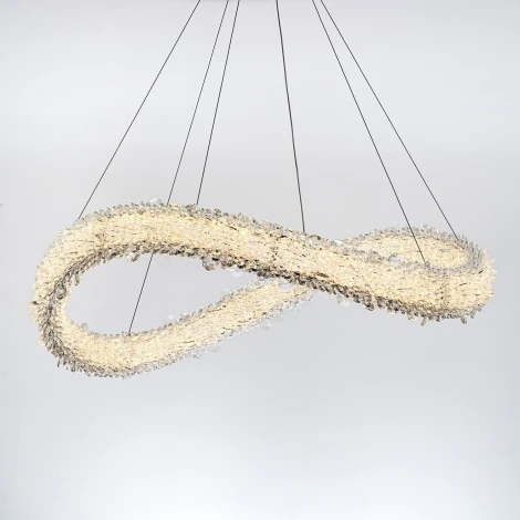 Подвесной светильник светодиодный хрустальный с пультом с регулировкой цветовой температуры и яркости Modelux MODESTYLE MS.5003.800 CR