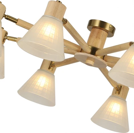 Потолочная люстра на штанге Arte Lamp A4096PL-8BR Meleph