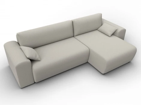 Диван угловой Лига-099 угол универсальный (ДВП,ДСП,ЛДСП,Брус,Фанера/Пластик/Рогожка/Бежевый) Лига Диванов 133692