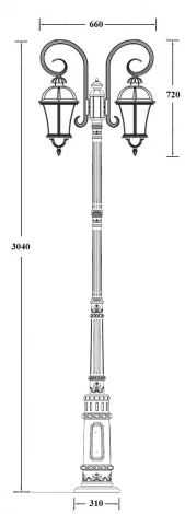 Наземный фонарь ROMA L 95210LA/18/E7 Gb (220V, фонарь, IP44)