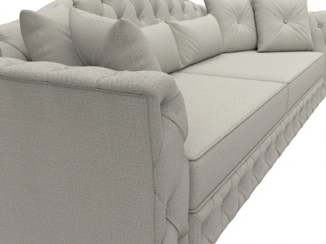 Диван прямой Артис (Бежевый/Рогожка) Лига Диванов арт.122568