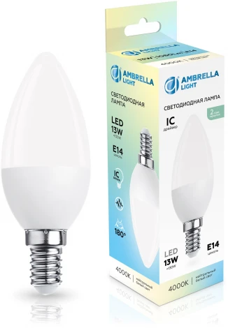 Лампа светодиодная Свеча C37 13W 4000K Ambrella Bulbing 371314