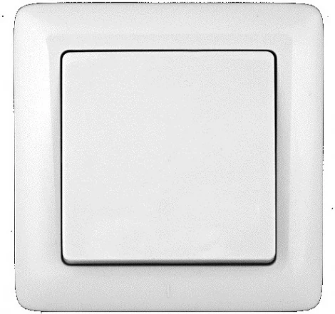 Выключатель встраиваемый одноклавишный (белый) Systeme Electric VS16-133-B