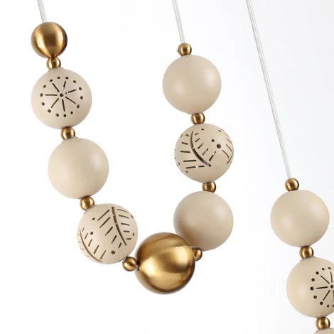 Подвесной светильник с держателем Odeon Light Karelia 5444/1B бежевый/античная бронза/металл/керамика E27 1*40W