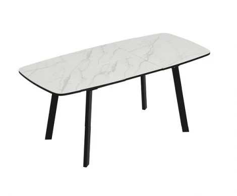 Стол Валенсия Greys white, Чёрный Аврора Валенсия 102073