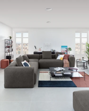 Журнальный стол La Forma (ex Julia Grup) Bast (Черный,Прозрачный/ Металл,Сталь,Стекло)