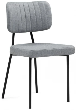Стул Woodville на металлокаркасе Вакао серый / черный 528467