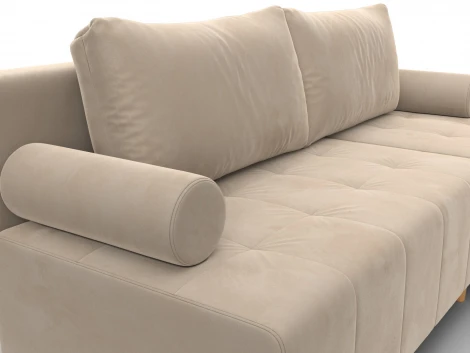 Диван угловой Лига-102 угол универсальный (ДСП,Брус,Фанера,Велюр/Бежевый) Лига Диванов 134789