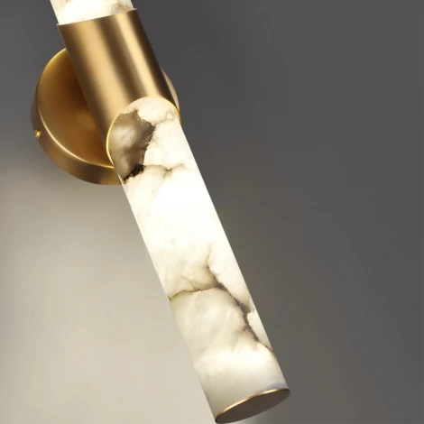 Настенный светильник Odeon Light Marbella 6672/12WL латунь/металл/алебастр IP20 LED 12W 540Лм 3000K/4000K (220V, круглые)