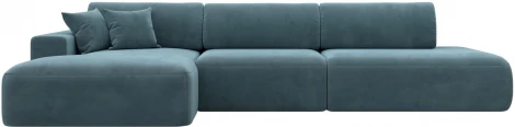 Диван угловой Лига-036 НПБ Модерн Лонг левый угол (Бирюзовый/Велюр) Лига Диванов арт.121425L