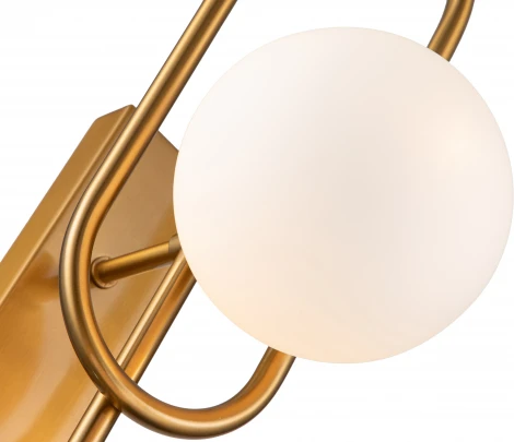 Бра настенное Opaco V000151 (11015/2W Brass) (220V, шар)
