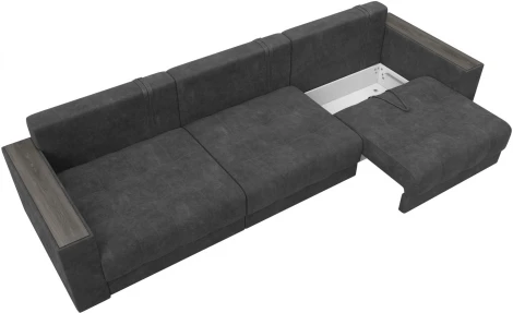 Диван прямой с декором Лига-049 НПБ Лонг Лига Диванов (Велюр) арт.128428